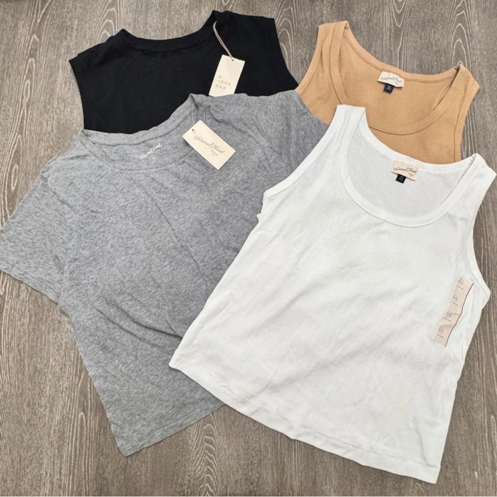 Casual Women's Top Set - Black, Gray, White, Tan